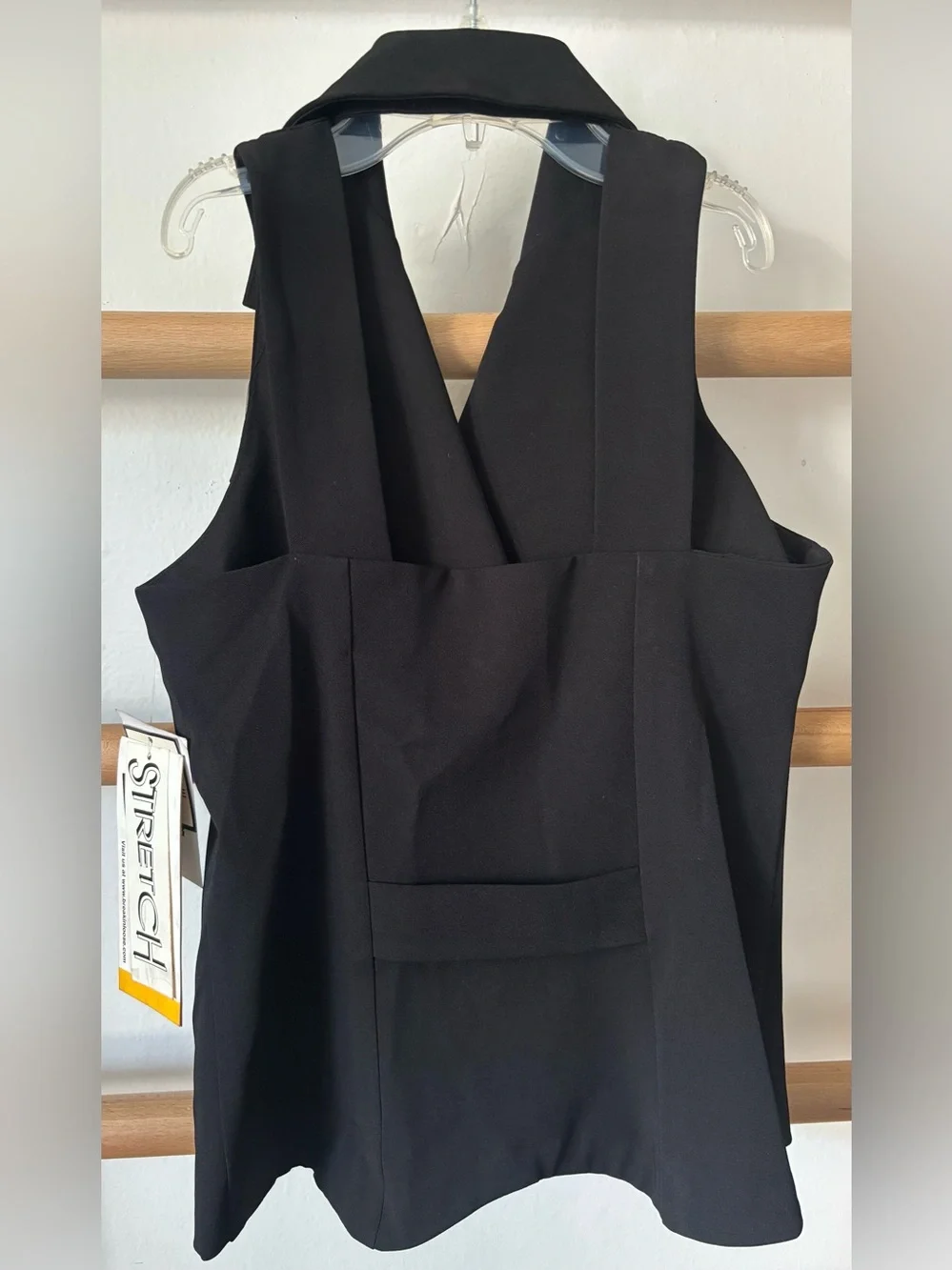 Women's Black Sleeveless Pantsuit - Classic Tailored Set